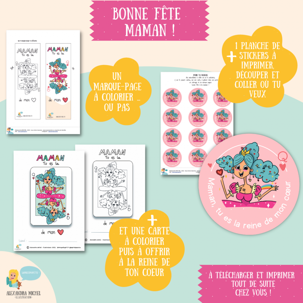 carte bonne fete maman DIY