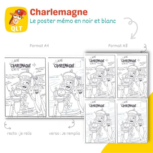 Charlemagne noir et blanc