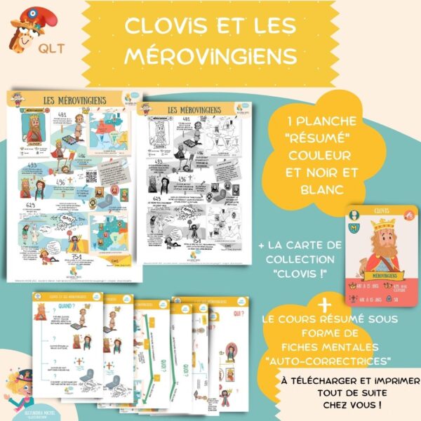 Clovis et les Mérovingiens les fiches mentales aperçu