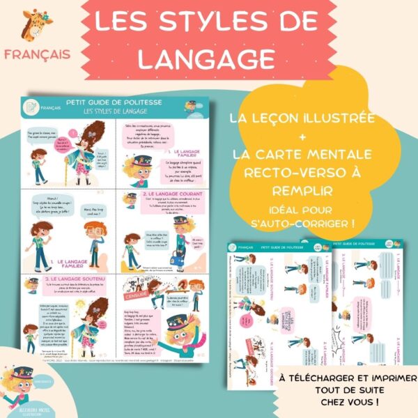 styles de lanage la lecon en BD