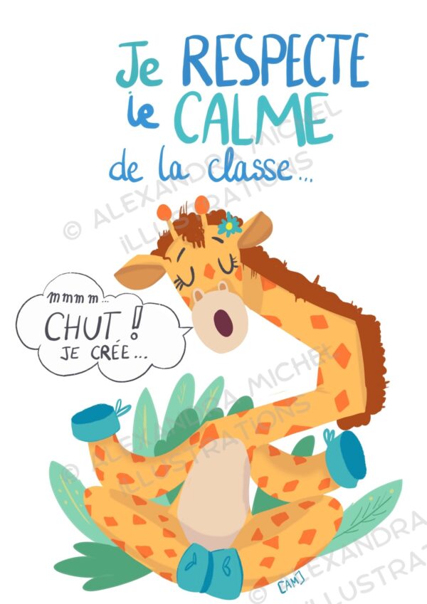 Affiche règles de la classe calme