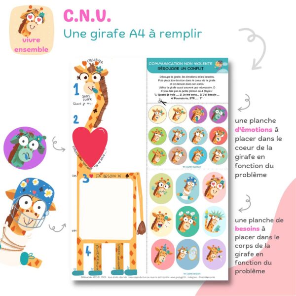 Methode girafe le poster à remplir