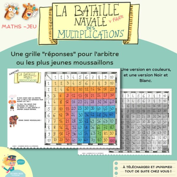 Apprendre ses tables de multiplication en s'amusant.