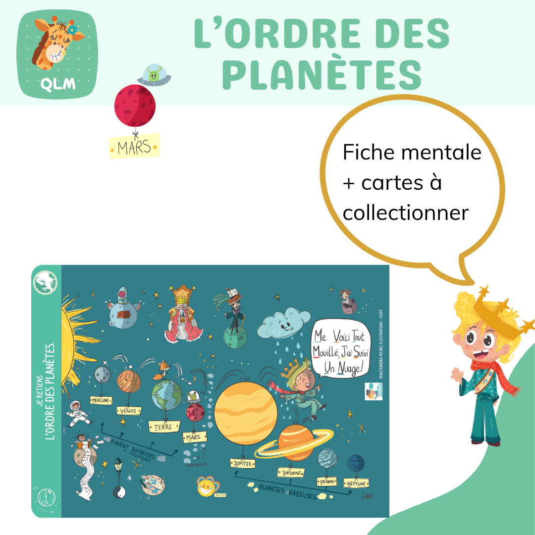 Fiche mentale et cartes à imprimer « le système solaire » (pdf)