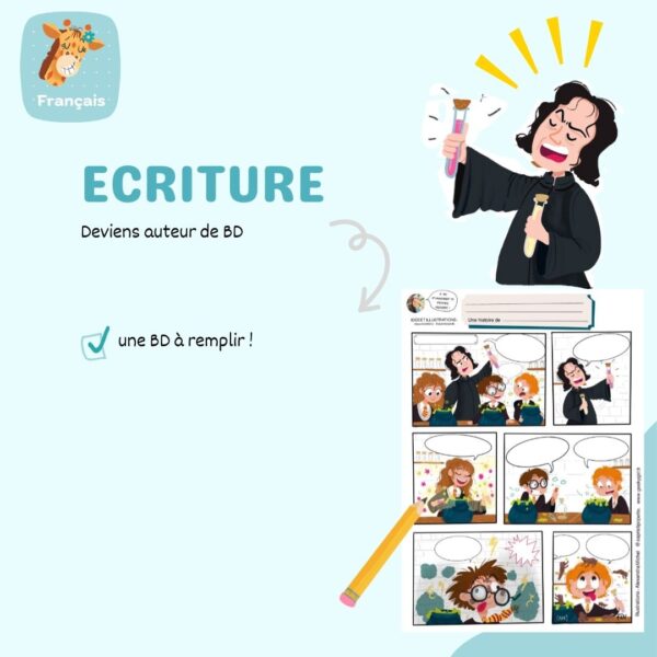 Jeu ecriture Français deviens auteur de BD