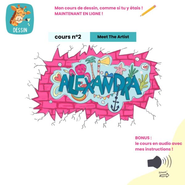 cours de dessin pour enfants en ligne- dessine un tag