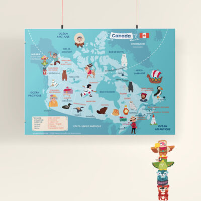 canada-mockup Affiche illustrée Canada à imprimer – (PDF A4/A3/A5)
