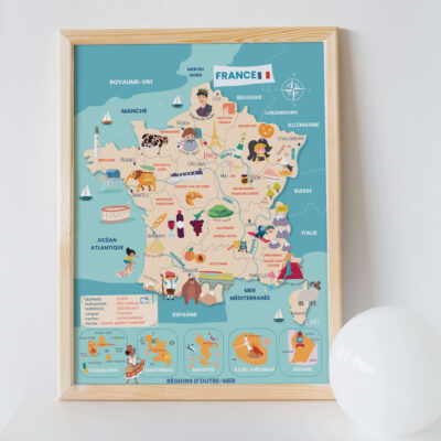 Carte de France illustrée