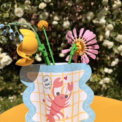 DIY cadeau fête meres carte vase