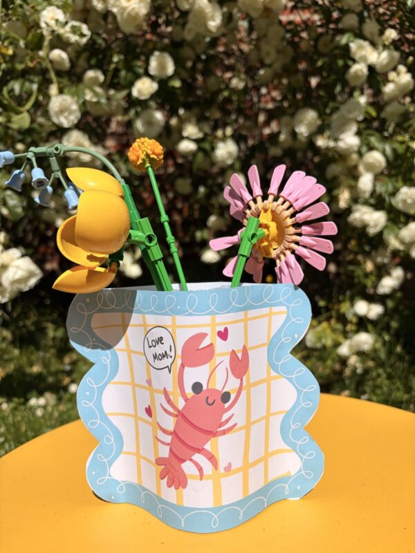 DIY cadeau fête meres carte vase