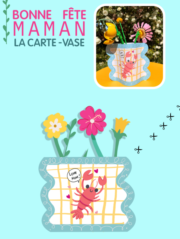 Carte de voeux -vase