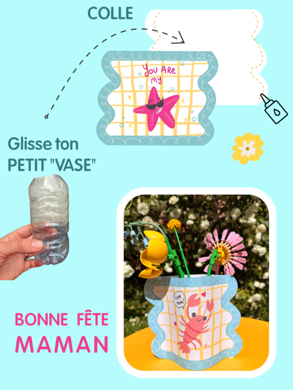 Carte de voeux -vase